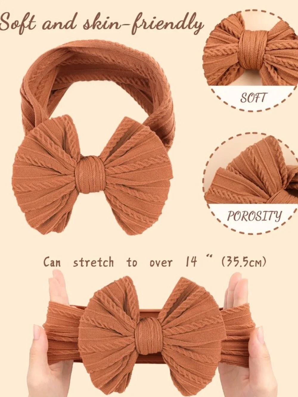 LALAURA Baby Girl Bow Headbands 6pc